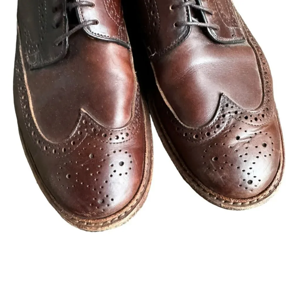 Allen Edmonds Mens Alumnus Wingtip Oxfords Leather Brown 9.5